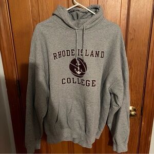 Gray Rhode Island College Hoodie